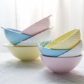 Household Colorful Textured Dinnerware Ceramic Rice Bowl